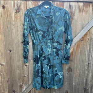 GAP Camouflage Long Sleeve Dress